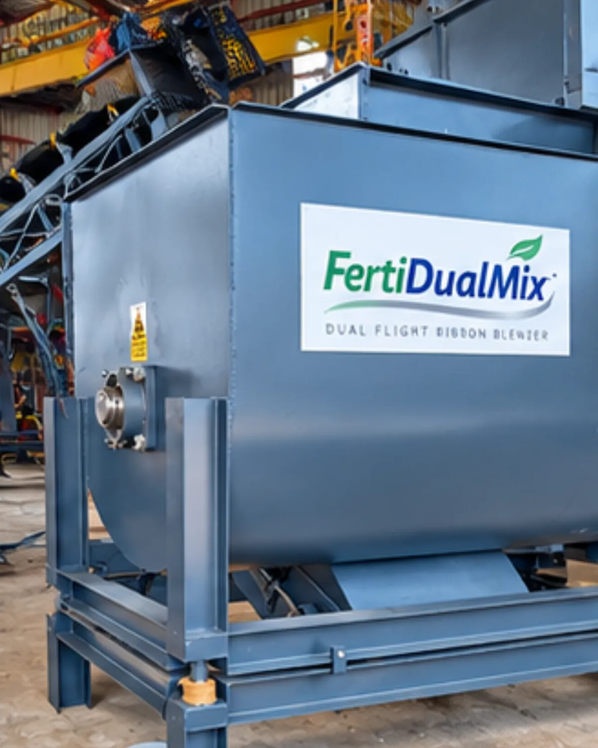 FertiDualMix ribbon blender manufactured for the Douala fertilizer plant project