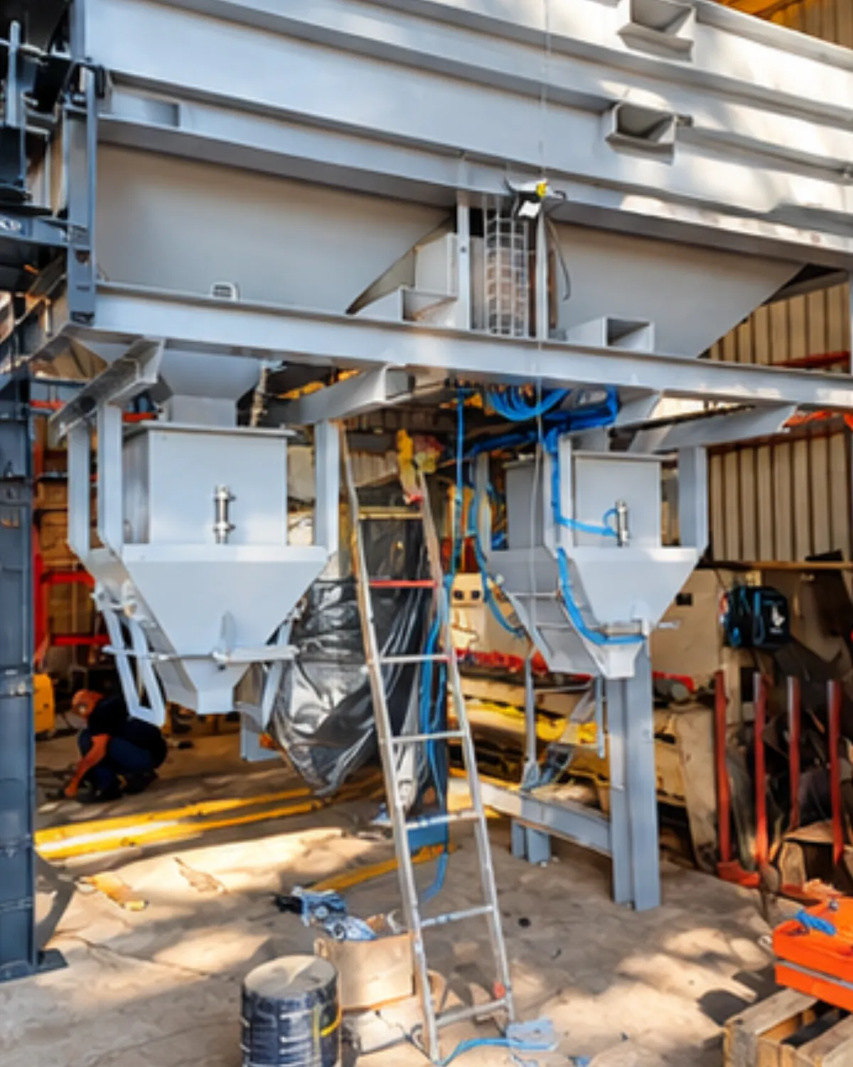 Integrated weighing hopper system for the Douala fertilizer plant project