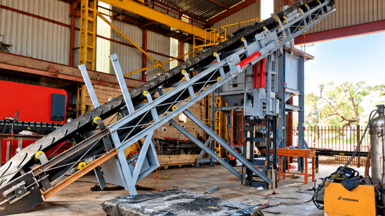 Complete mobile fertilizer plant equipment loaded for transport to the Douala project in Cameroon