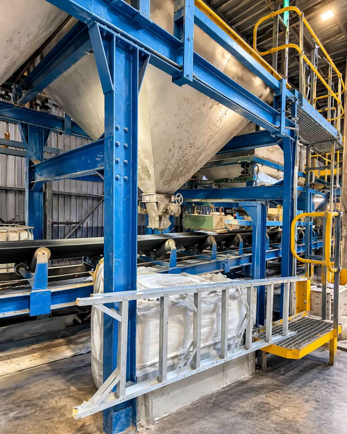Existing fertilizer plant equipment and conveyor interfaces assessed for retrofit integration at the Endicott project